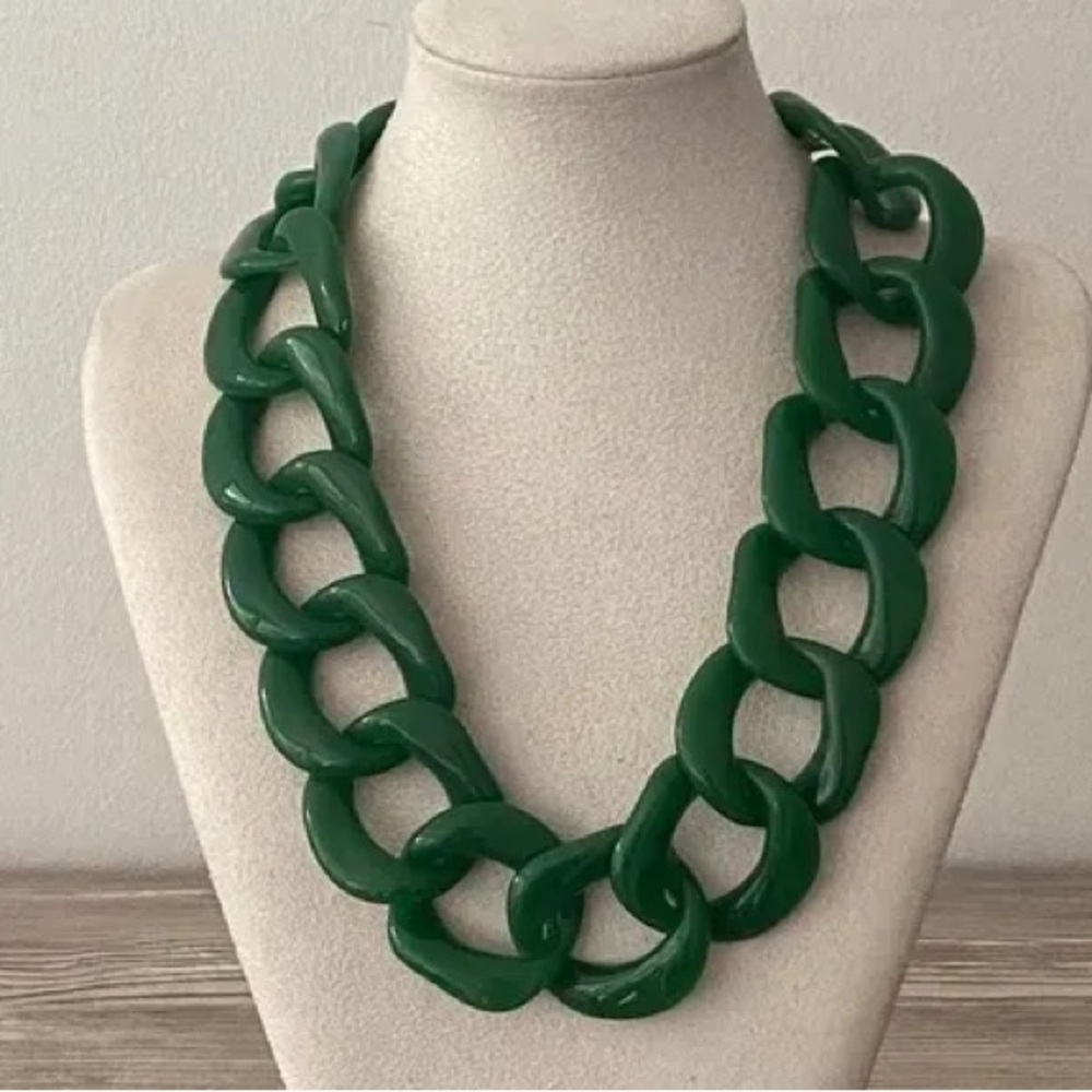 Talbots Bold Green Statement Necklace